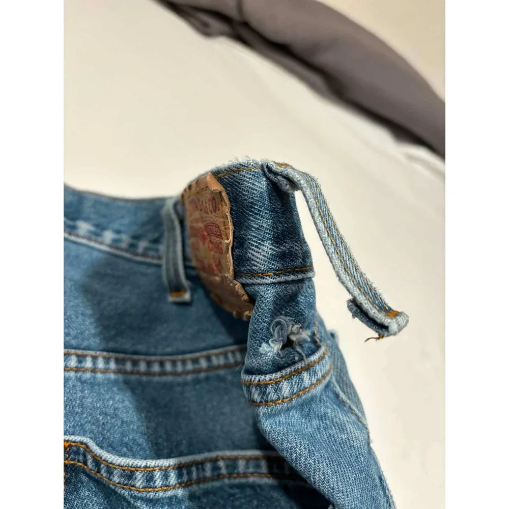 Levis 505 Regular Fit Jeans Mens 38x34 Medium Wash Blue Straight Leg Denim